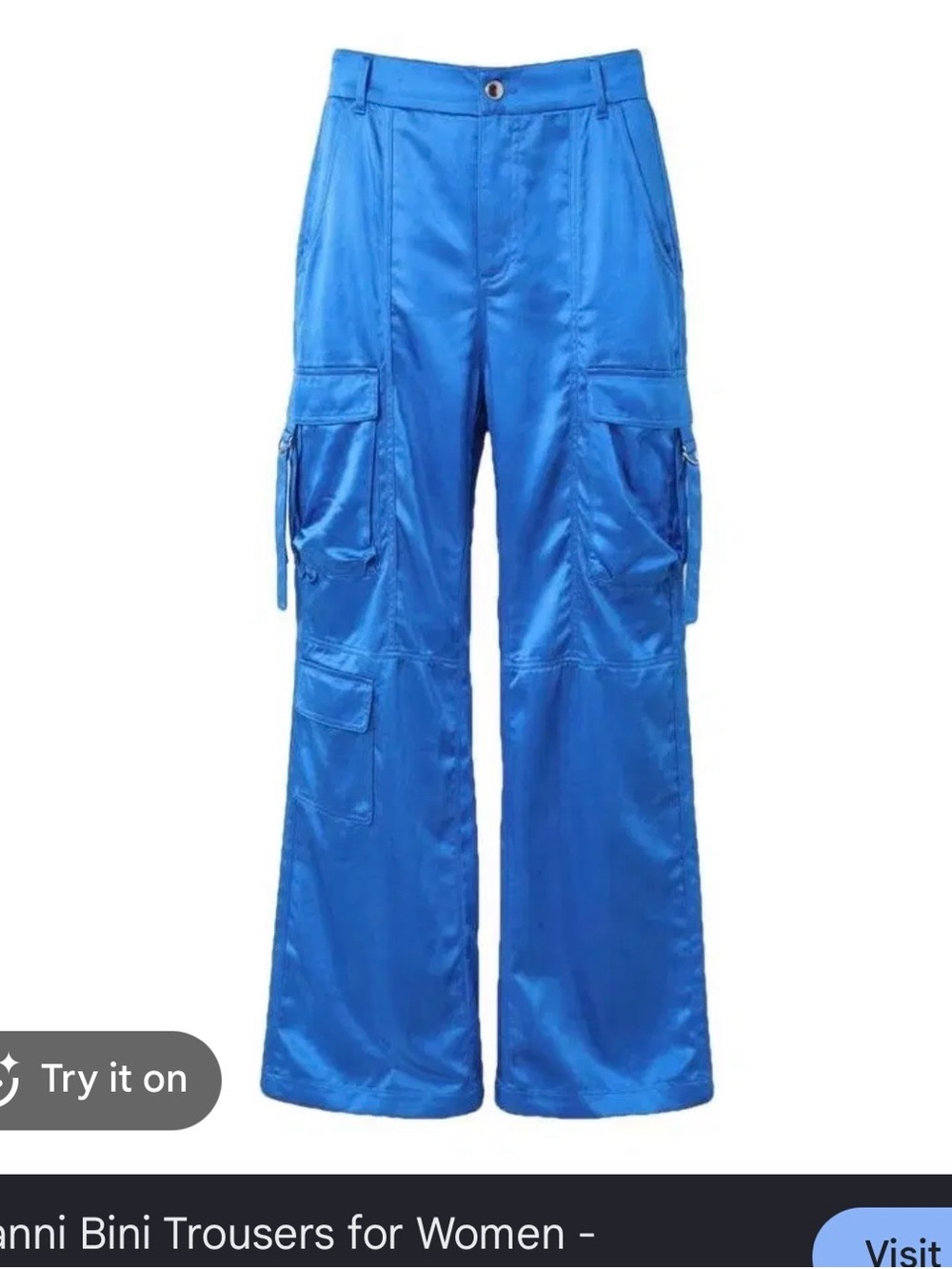 Gianni Bini Teal Satin Pants